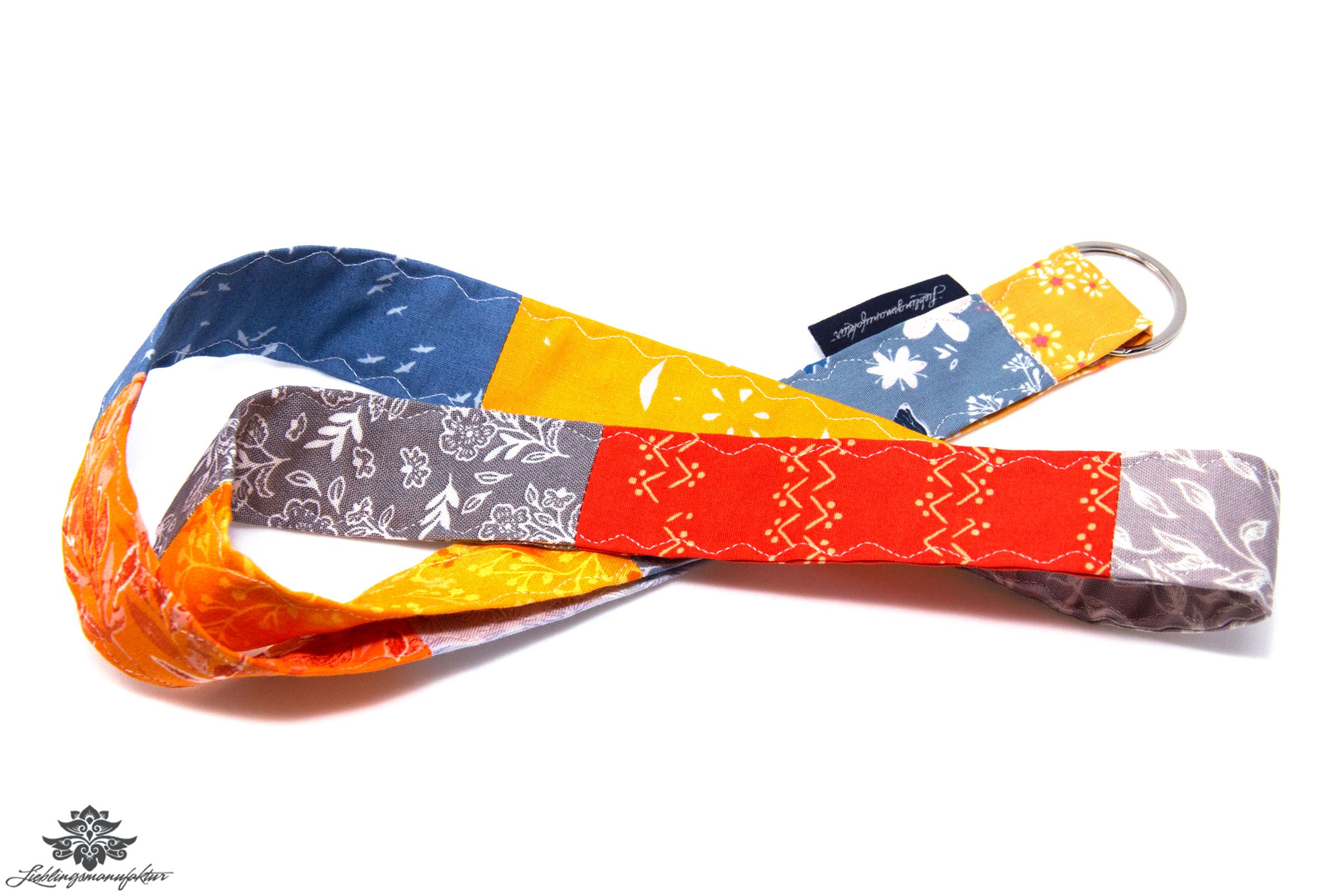 Buntes Patchwork Schlüsselband
