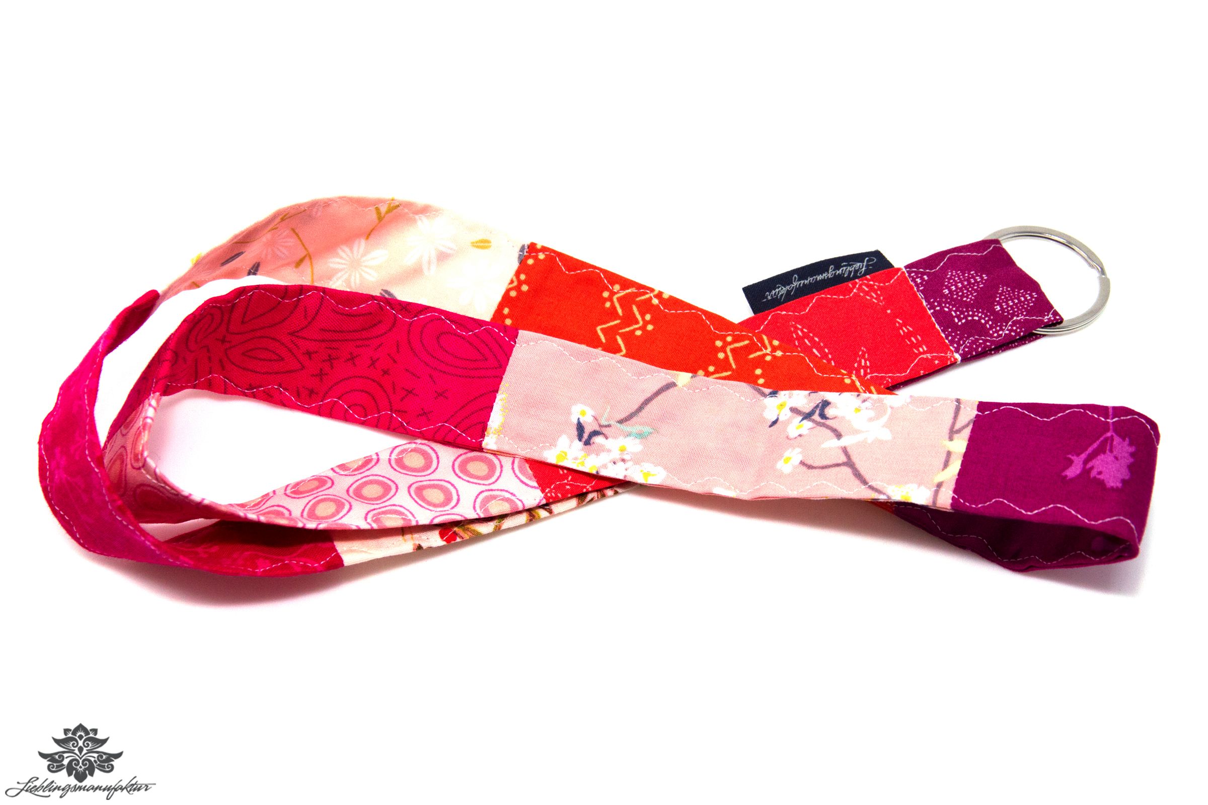 Lieblingsfarbe bunt Buntes Patchwork Schlüsselband