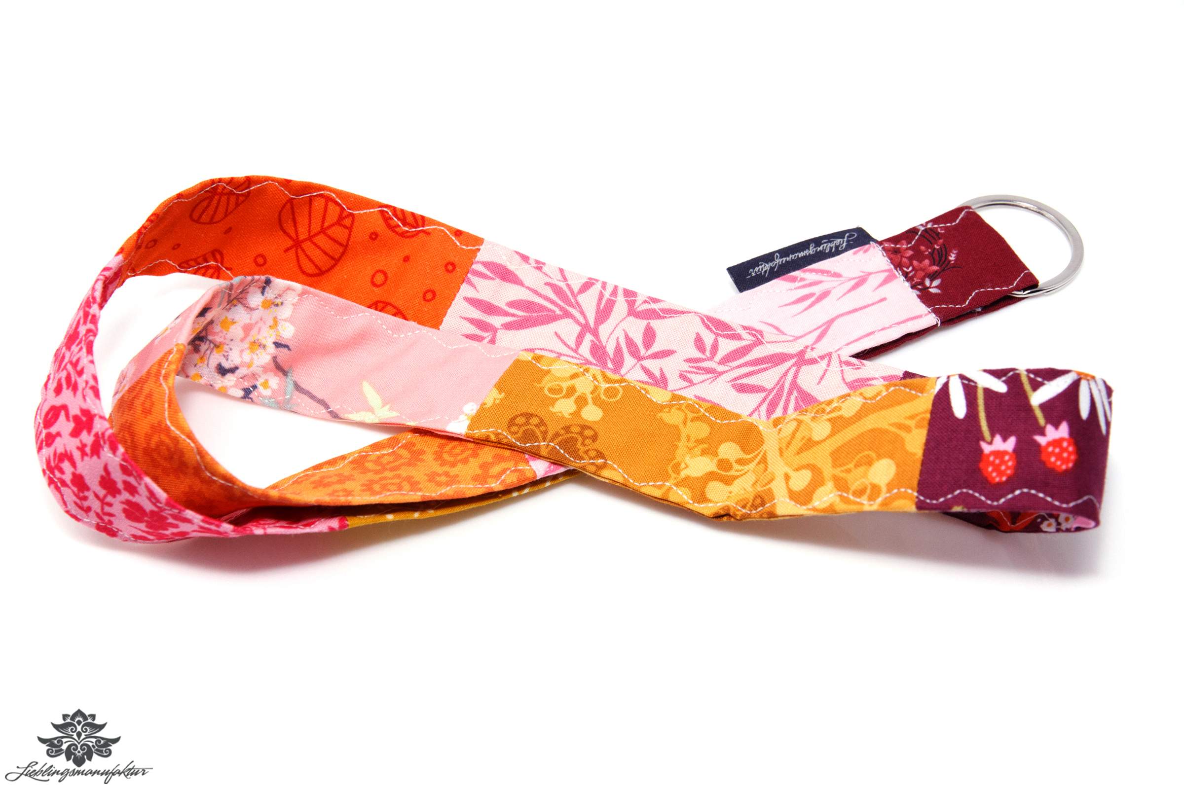 Lieblingsfarbe bunt Buntes Patchwork Schlüsselband