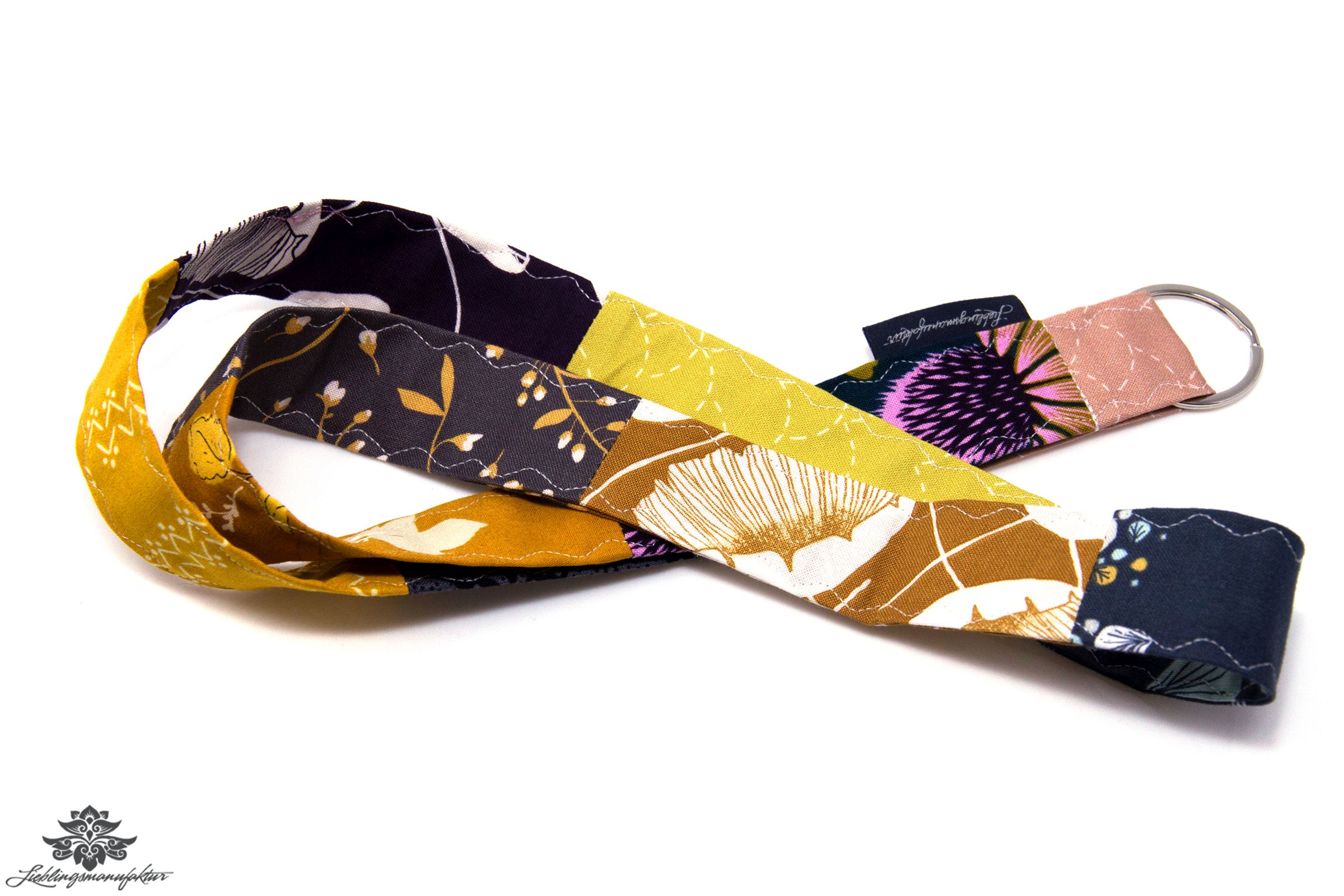 Lieblingsfarbe bunt Patchwork Schlüsselband