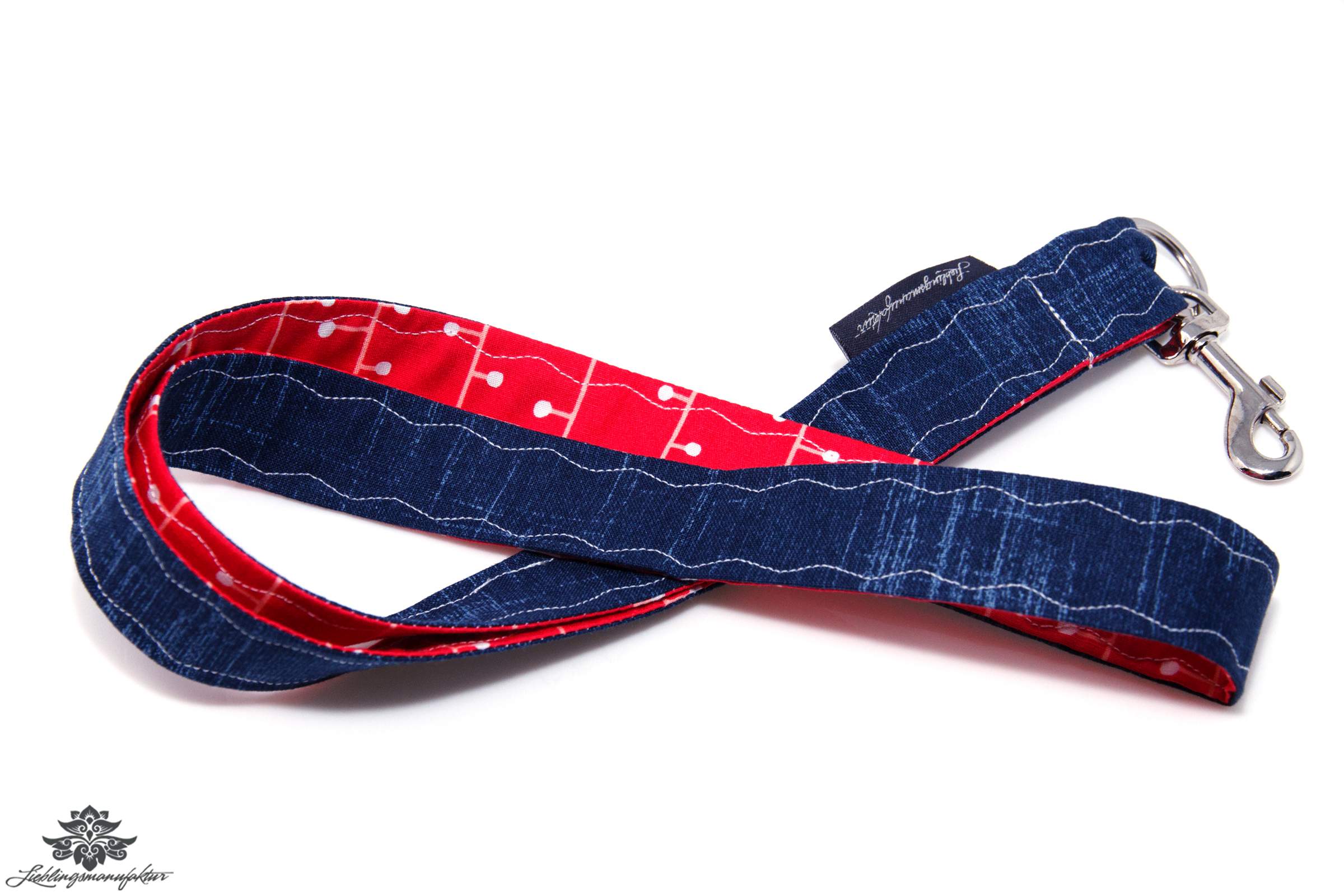 Schluessel verloren Schluesselband marineblau