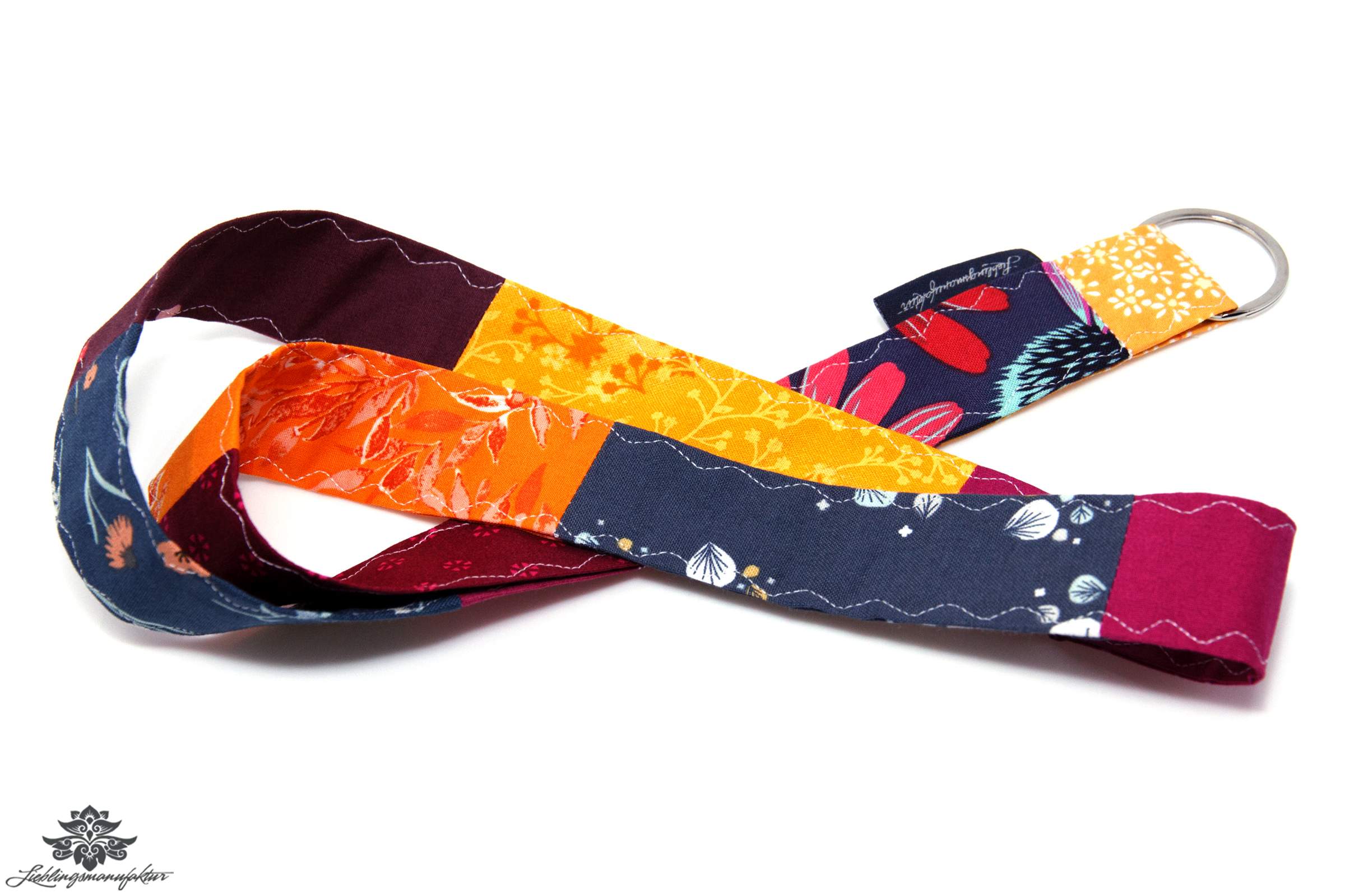 Schlüssel wieder finden Patchwork Schlüsselband bunt