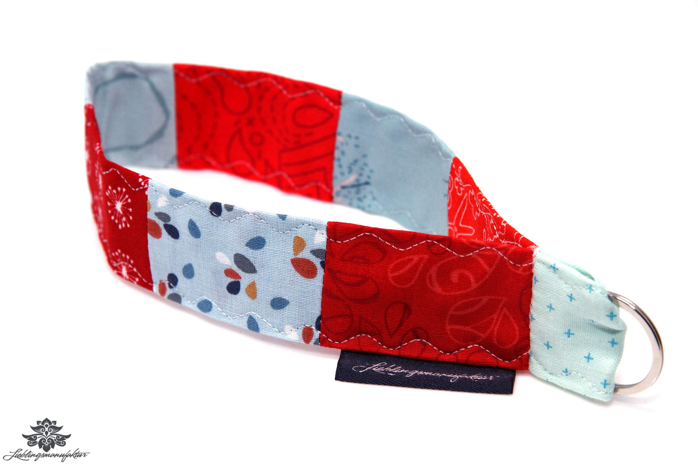 Schluesselband Stoff rot