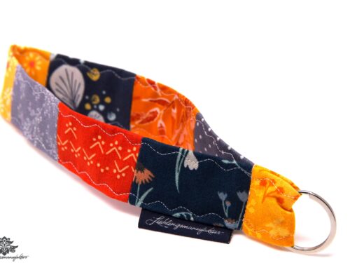 Schlüsselband blau grau