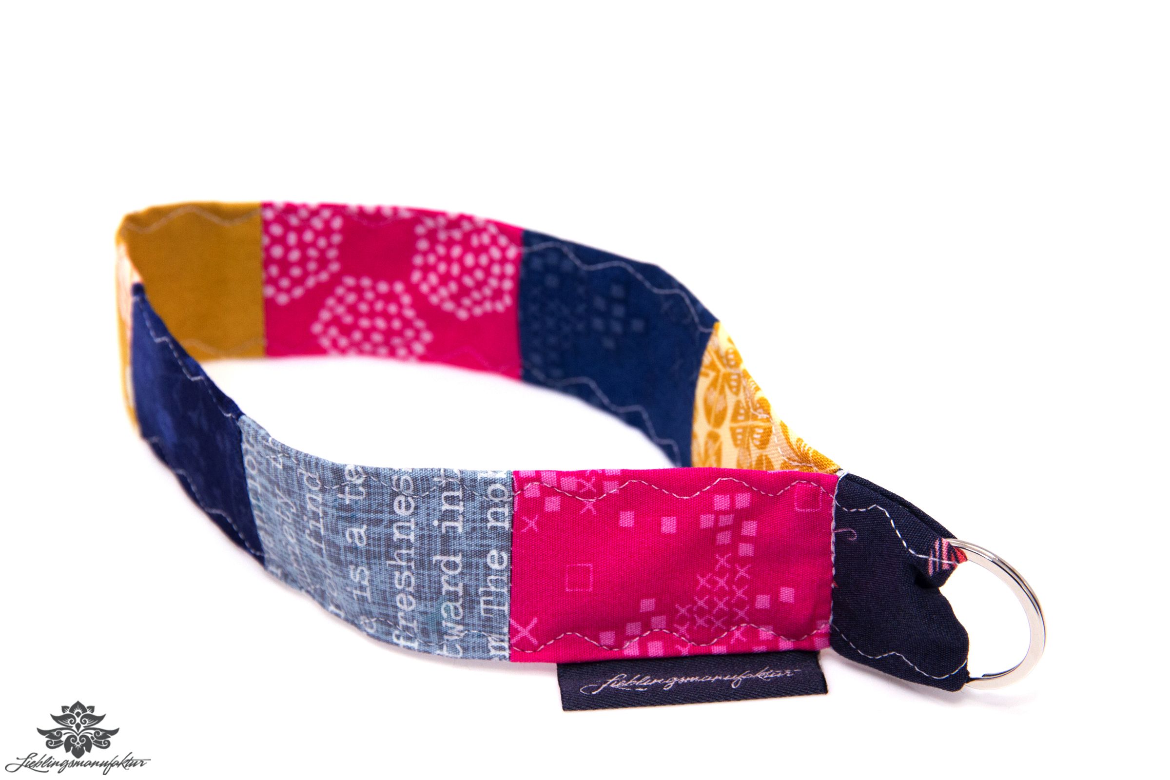 Schlüsselband kurz Patchwork bunt