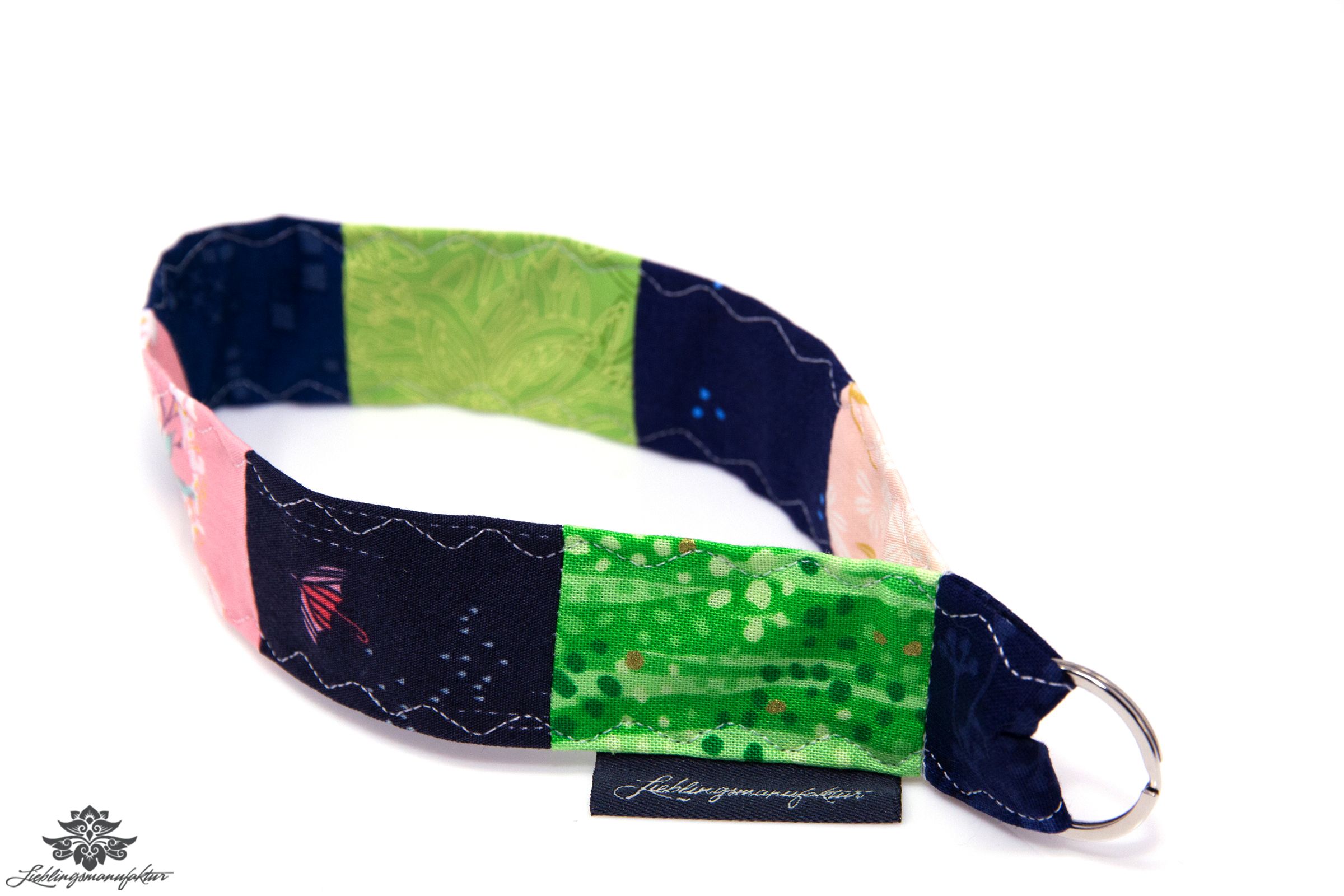 Schlüsselband marineblau kurz