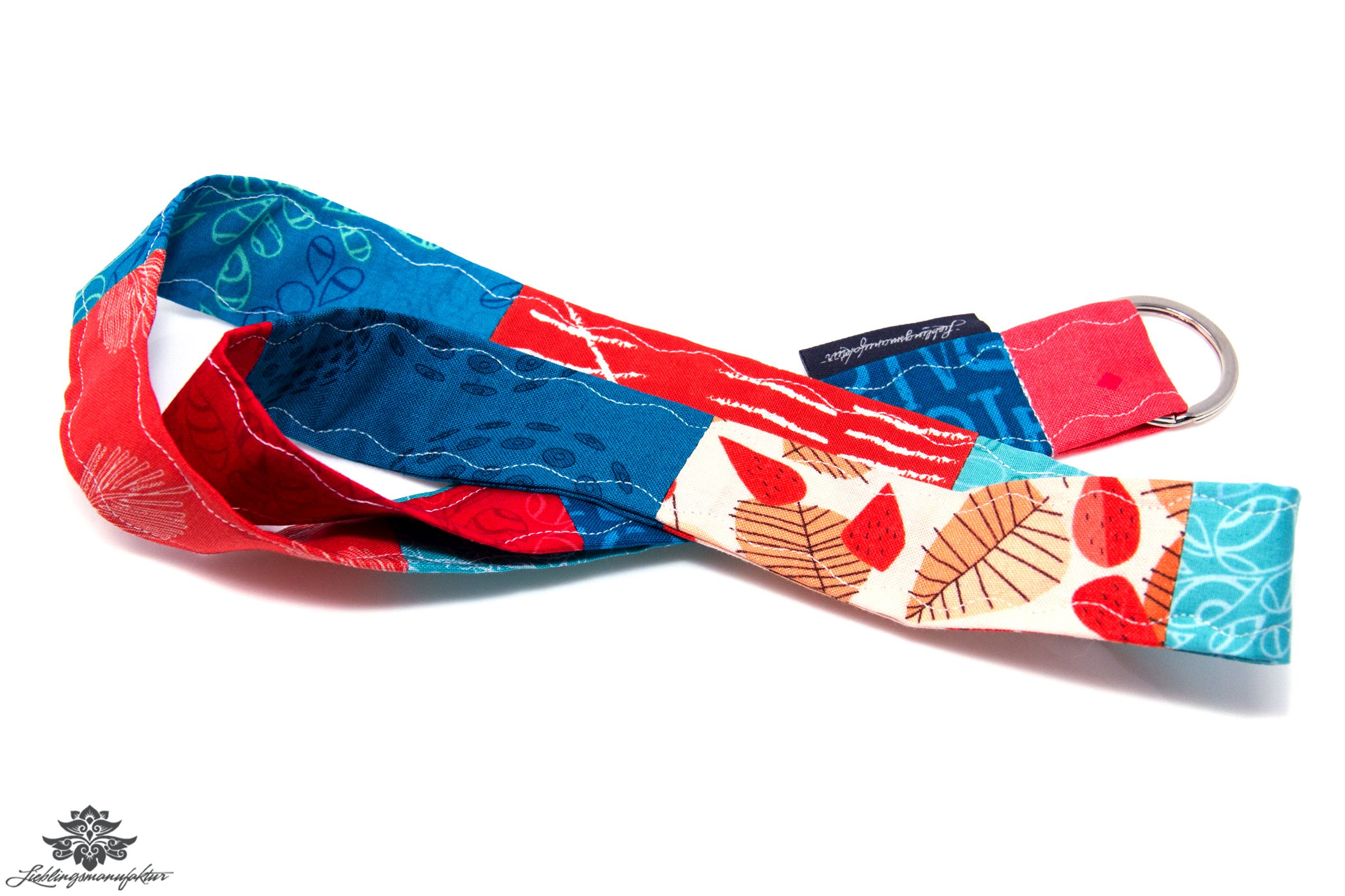 Schlüsselband rot blau