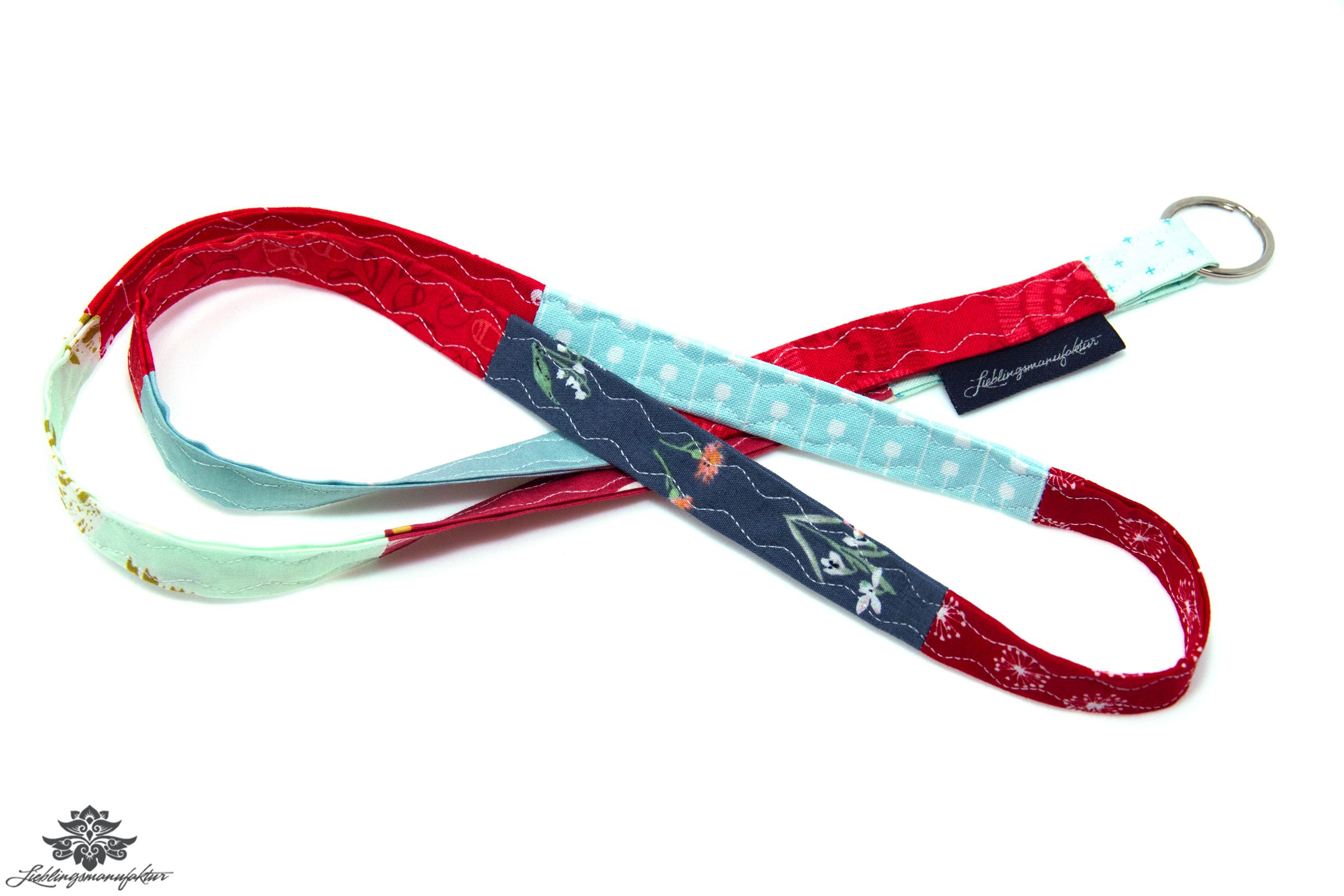 Schlüsselband schmal rot