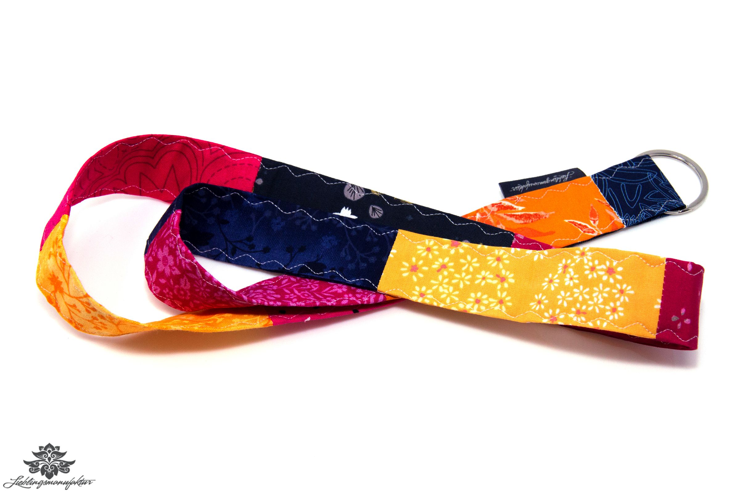 Blau pinkes Schlüsselband