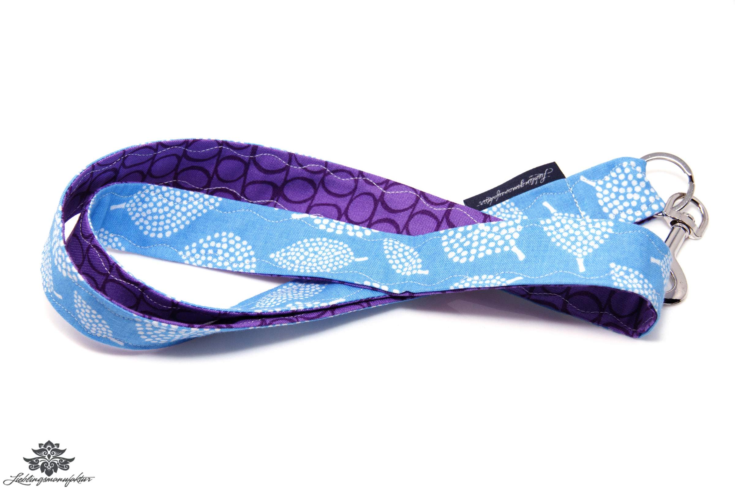 Lanyard Karabiner lila hellblau