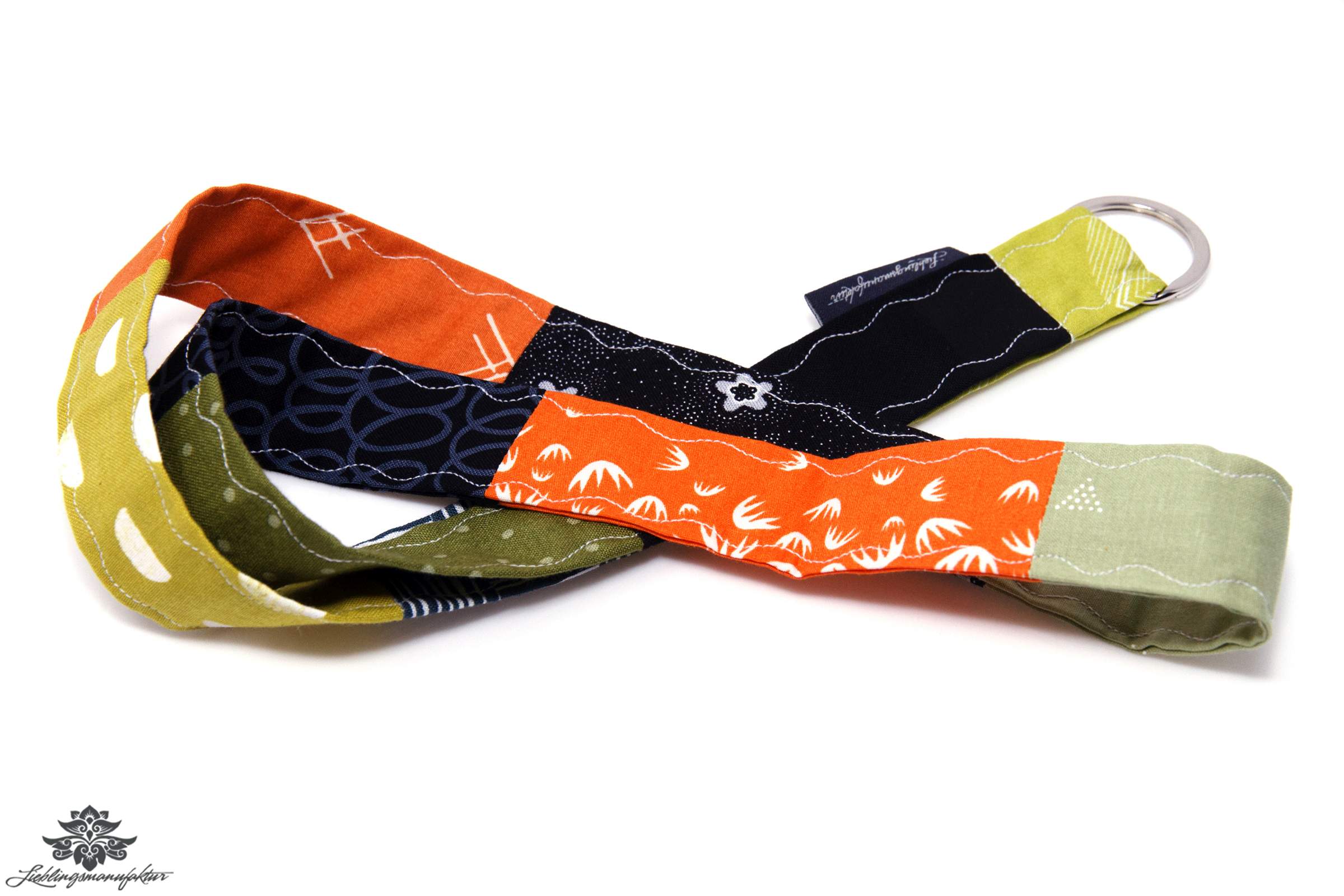 Lanyard Schlüsselband grün orange