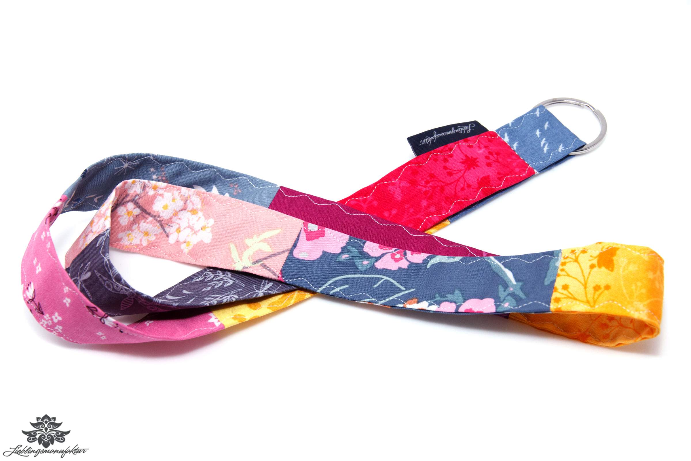 Lanyard Schlüsselband pink rosa blau