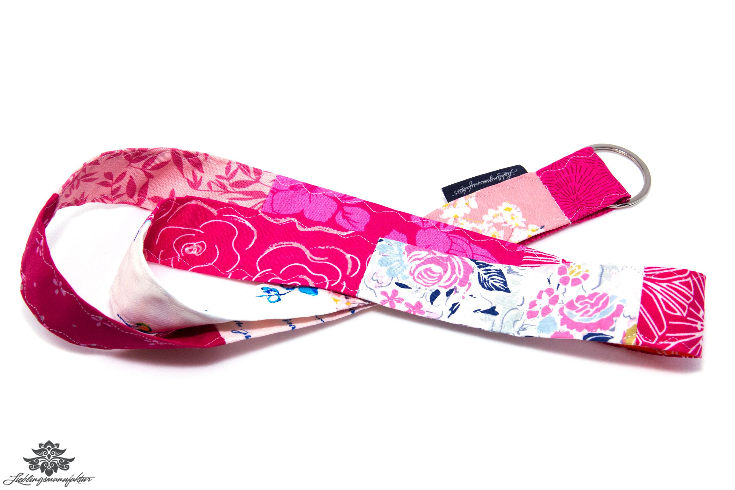 Lanyard Schlüsselband pink rosa weiss