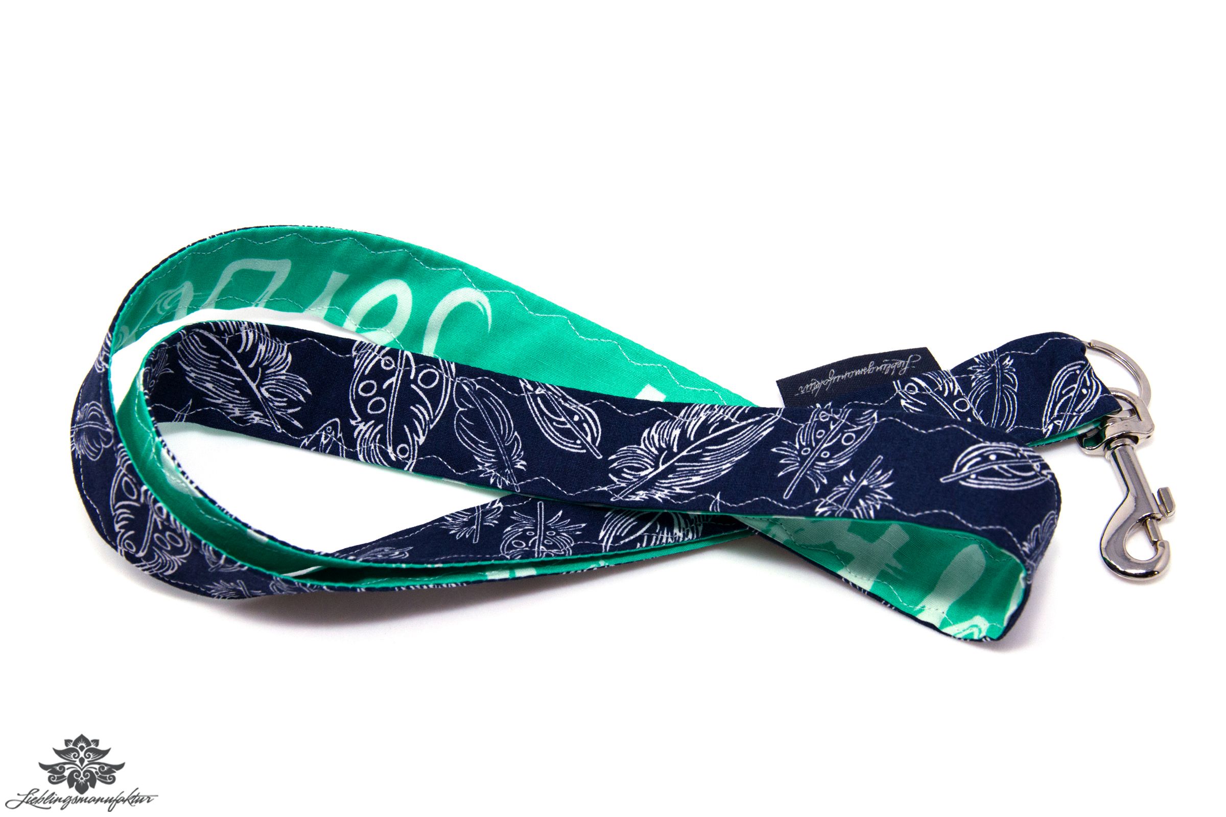 Lanyard Schlüsselband türkis blau