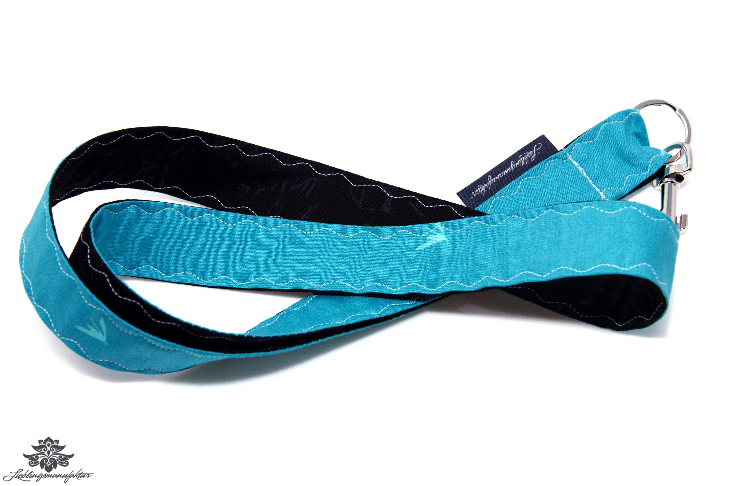 Lanyard Schlüsselband türkis blau