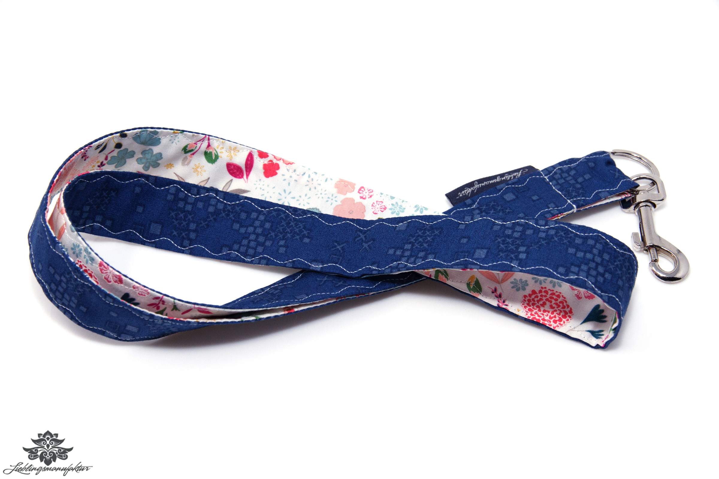 Lanyard dunkelblau rosa
