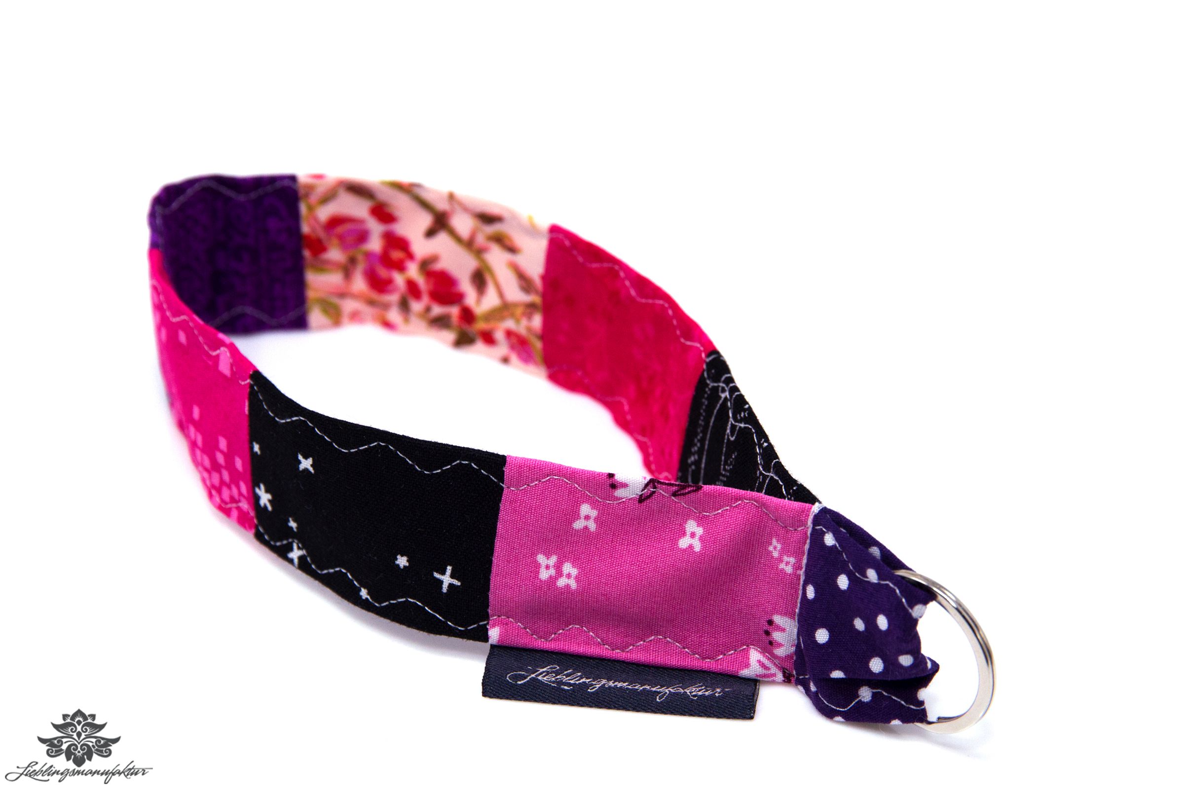 Lanyard kurz pink schwarz