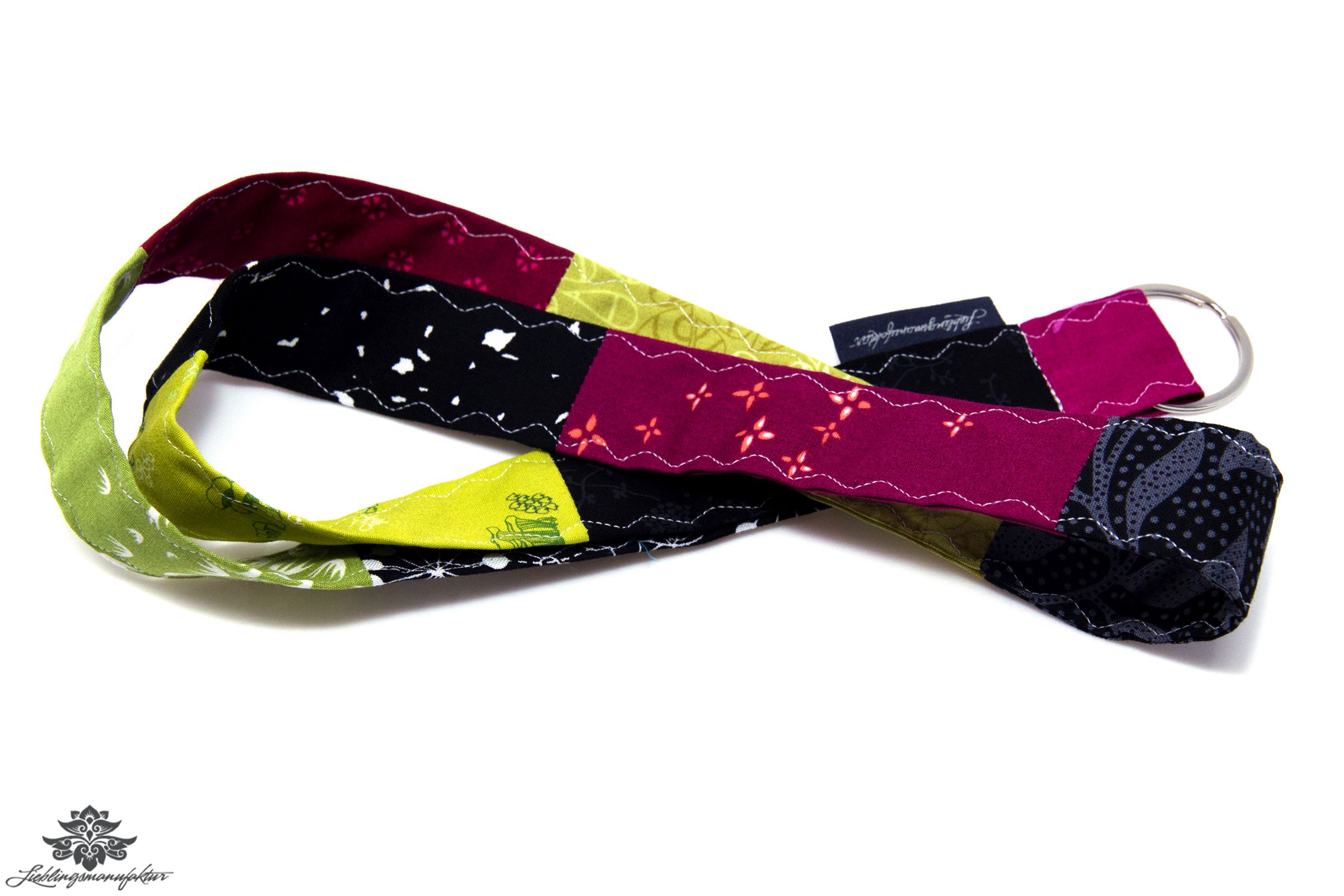 Lanyard schwarz pink