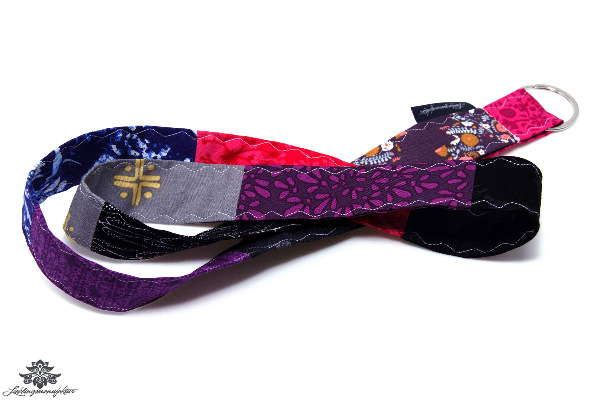 Lanyard schwarz pink