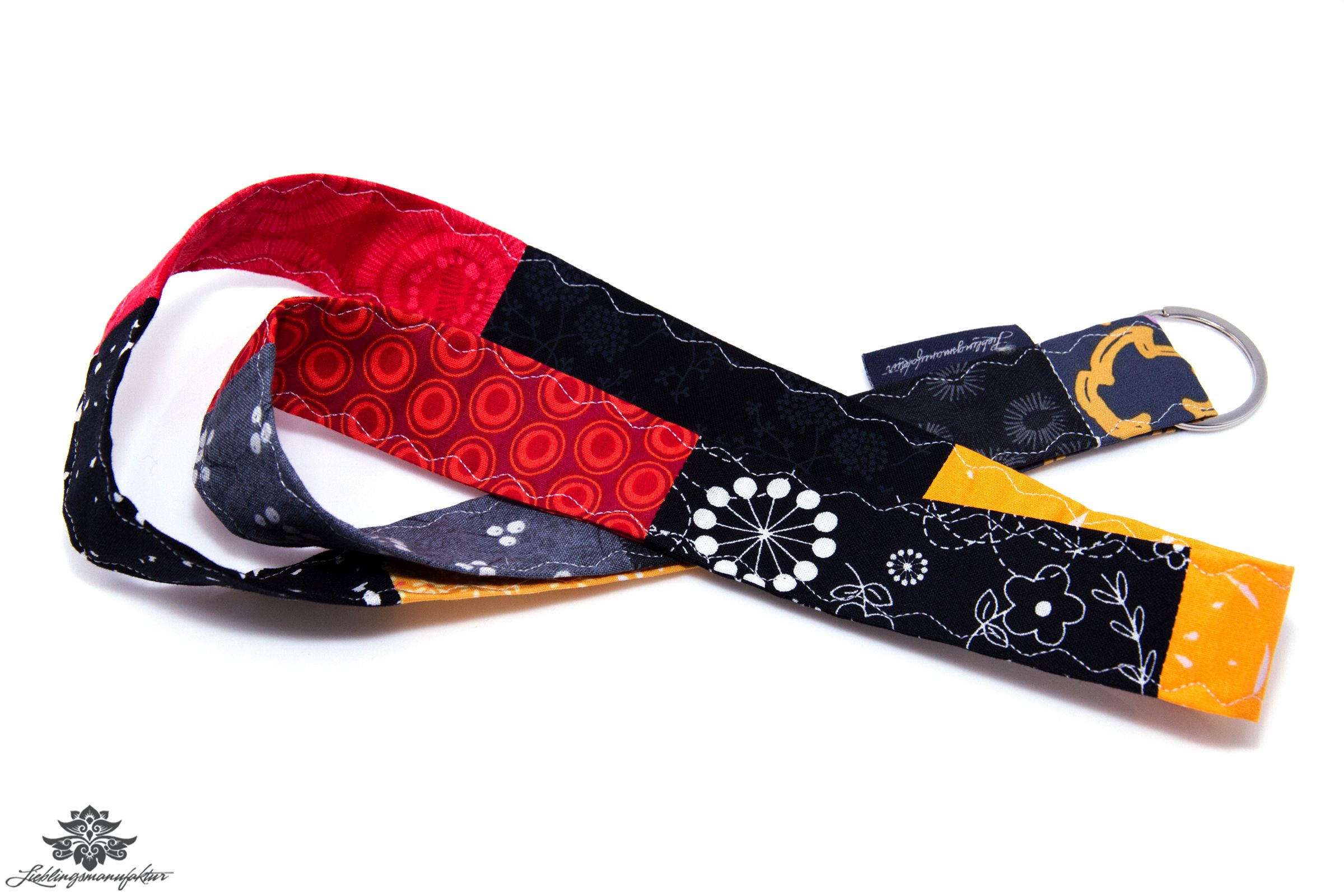 Lanyard schwarz rot