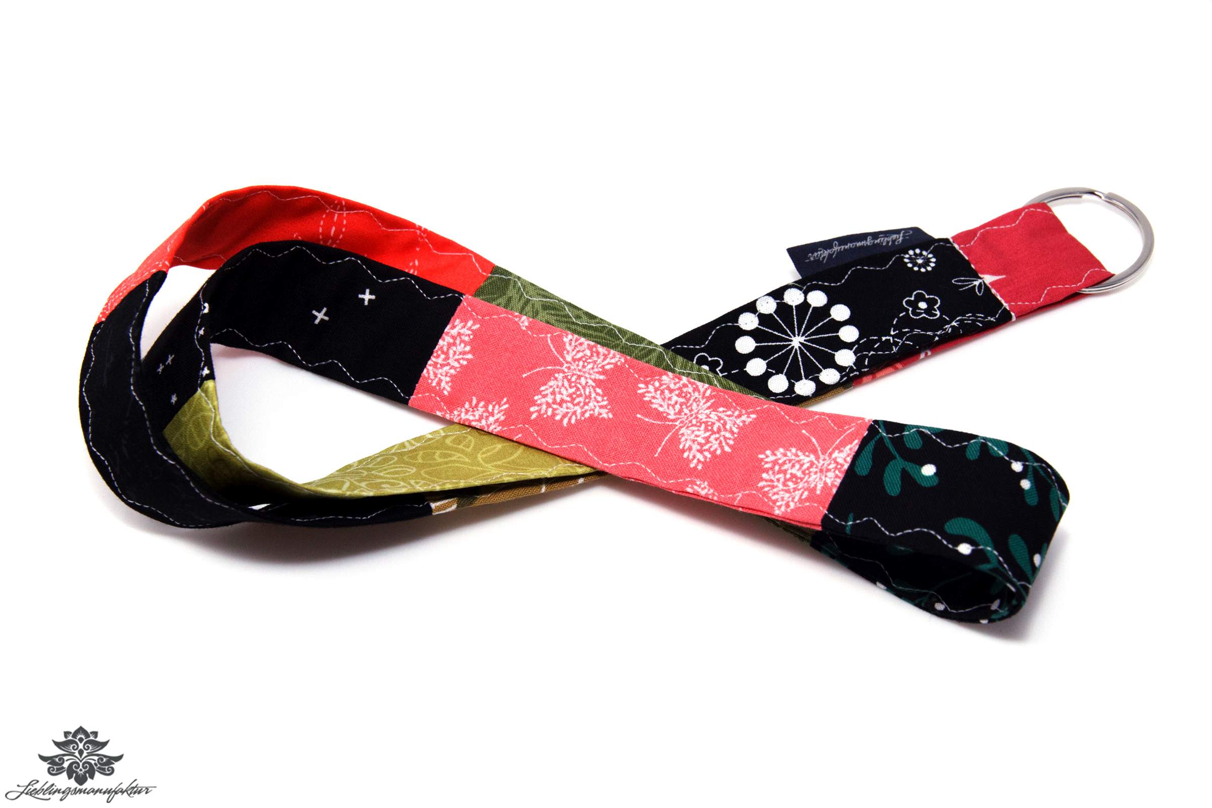 Lanyard schwarz rot
