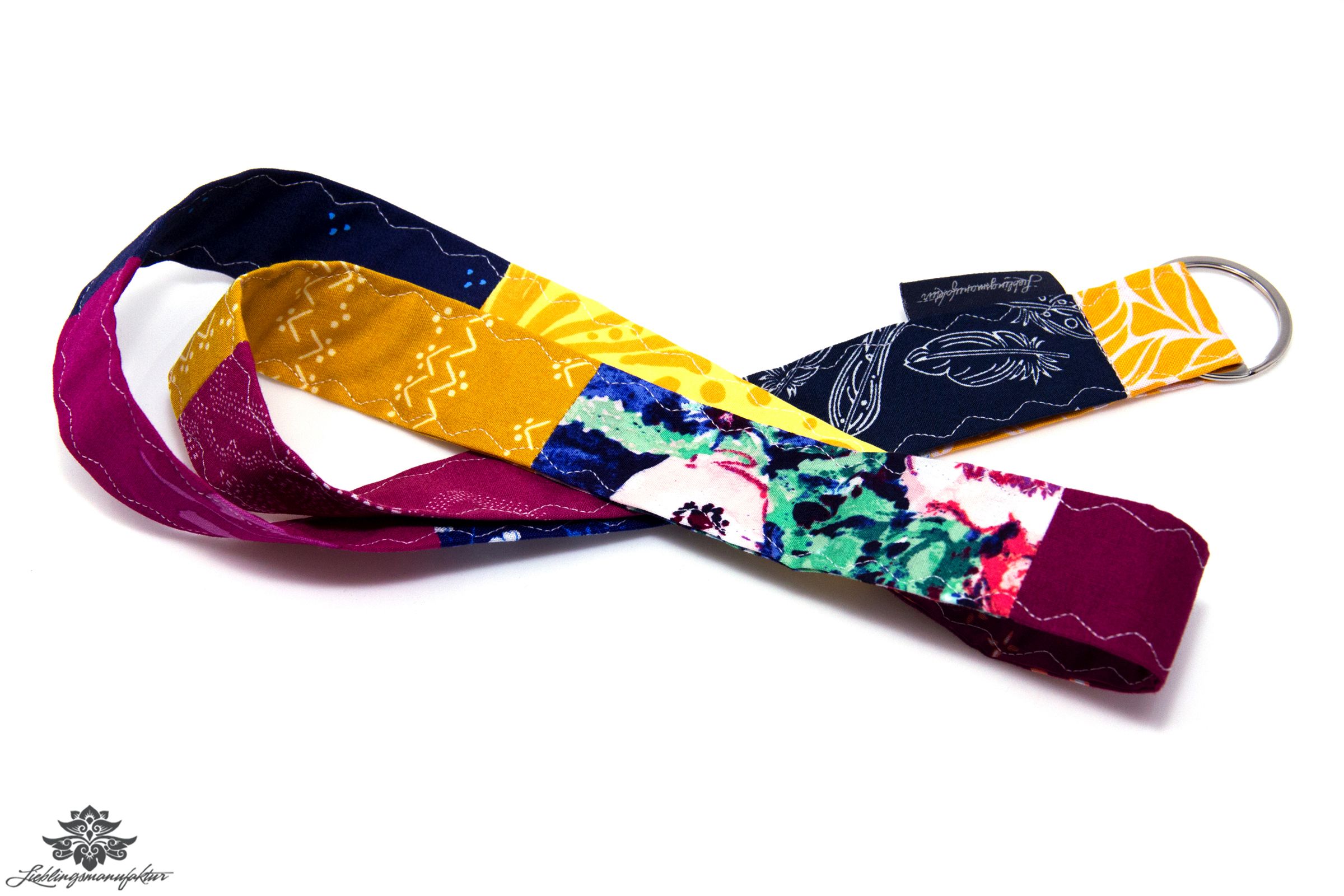 Lanyards bunt gelb pink