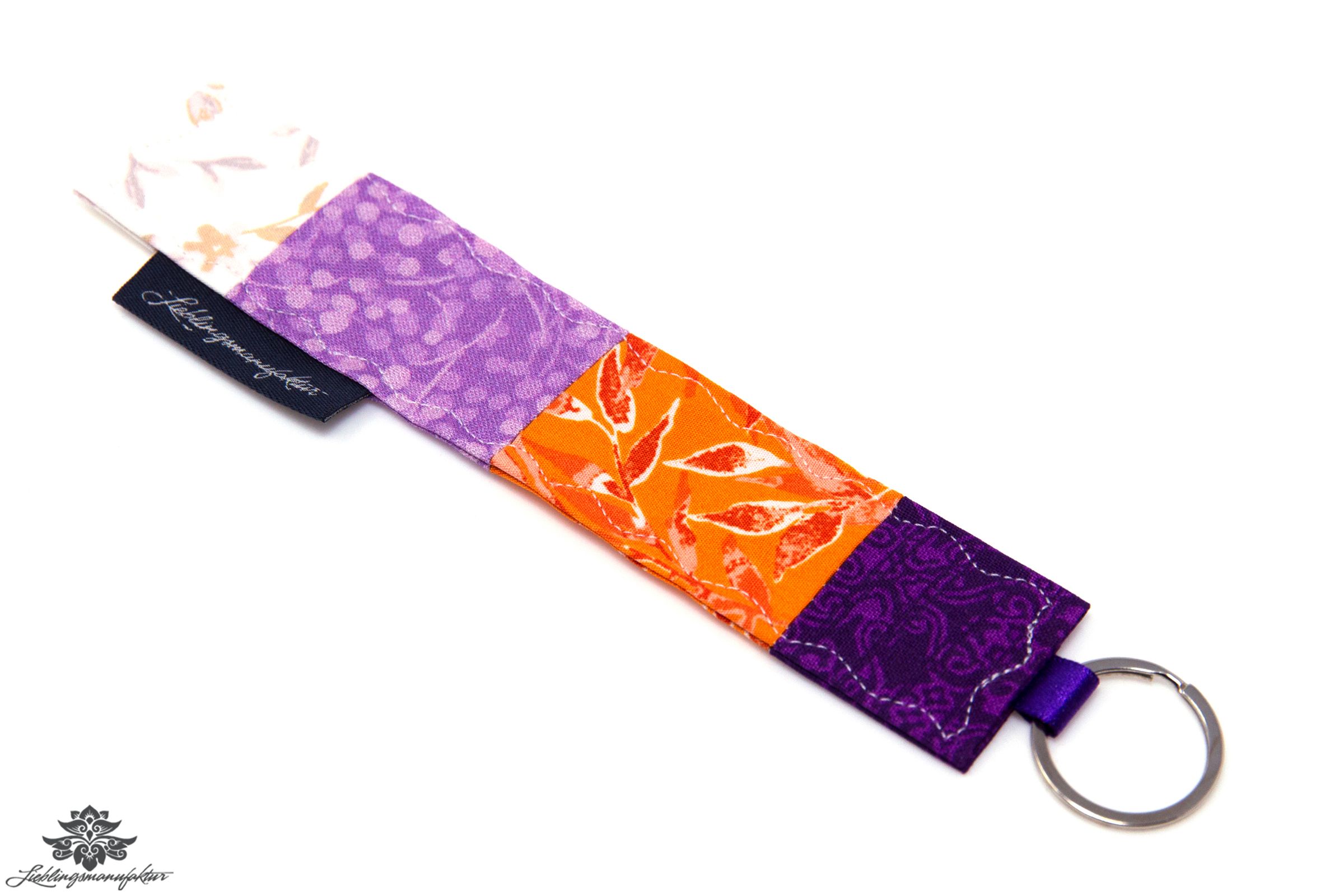 Schlüsselanhänger Stoff bunt