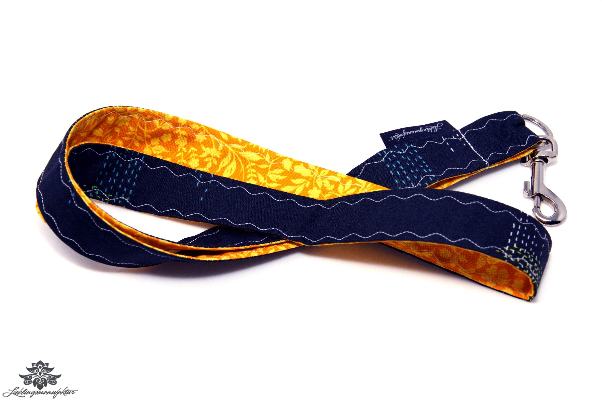 Schlüsselband Karabiner gelb schwarz