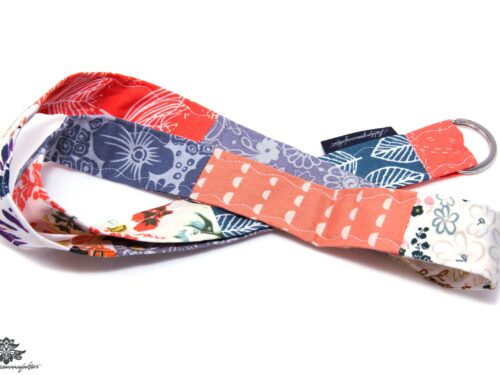 Schlüsselband Lanyard grau orange