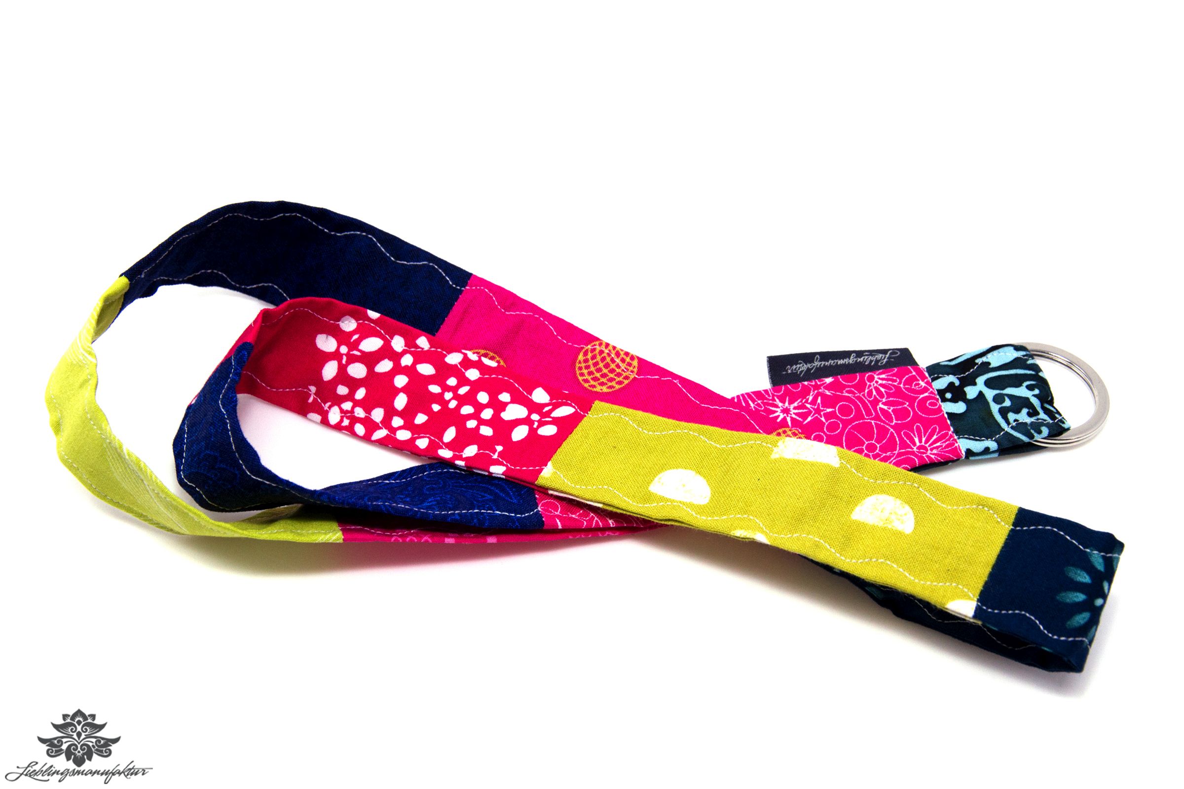 Schlüsselband grün bunt