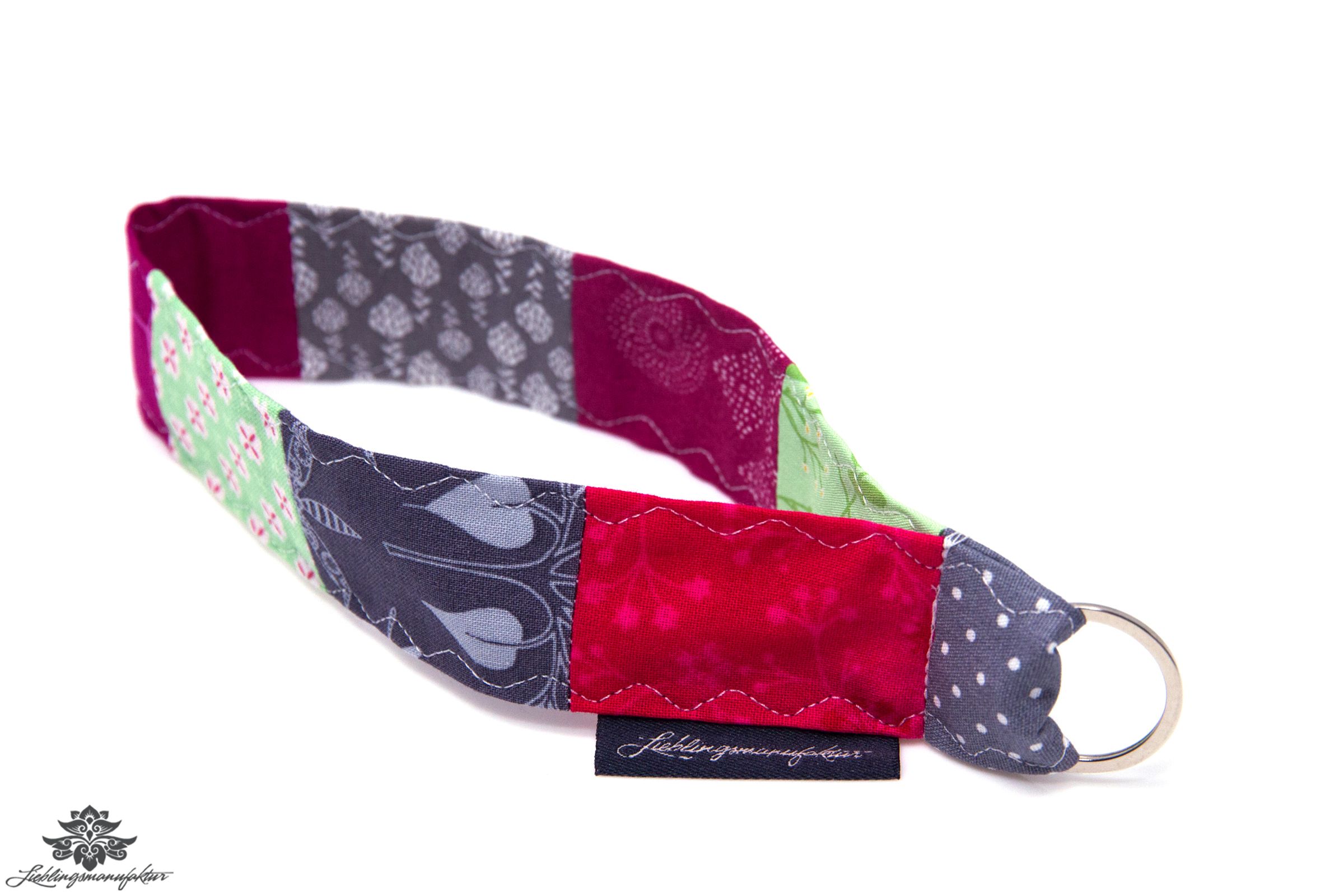 Schlüsselband kurz grau