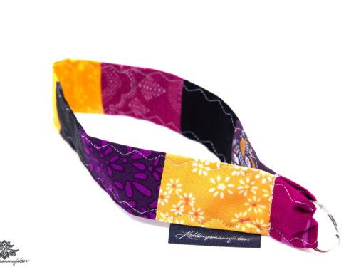 Schlüsselband kurz orange lila