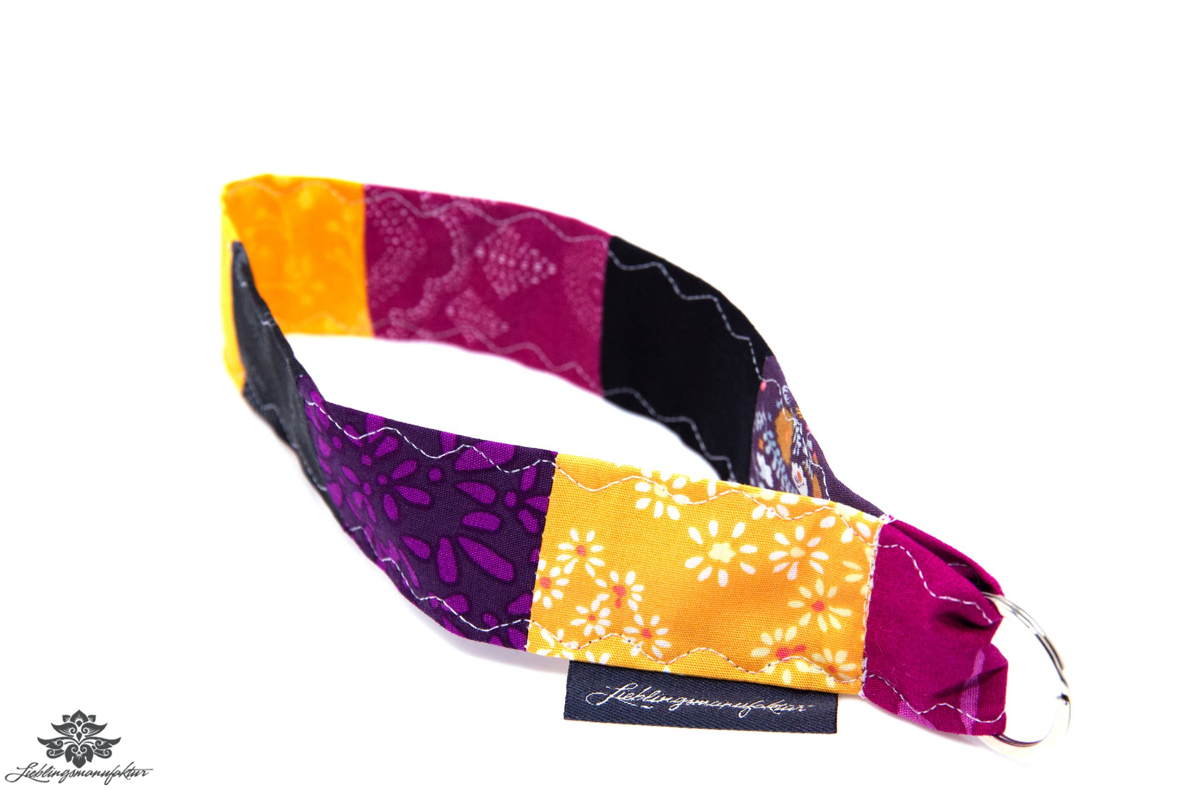 Schlüsselband kurz orange lila