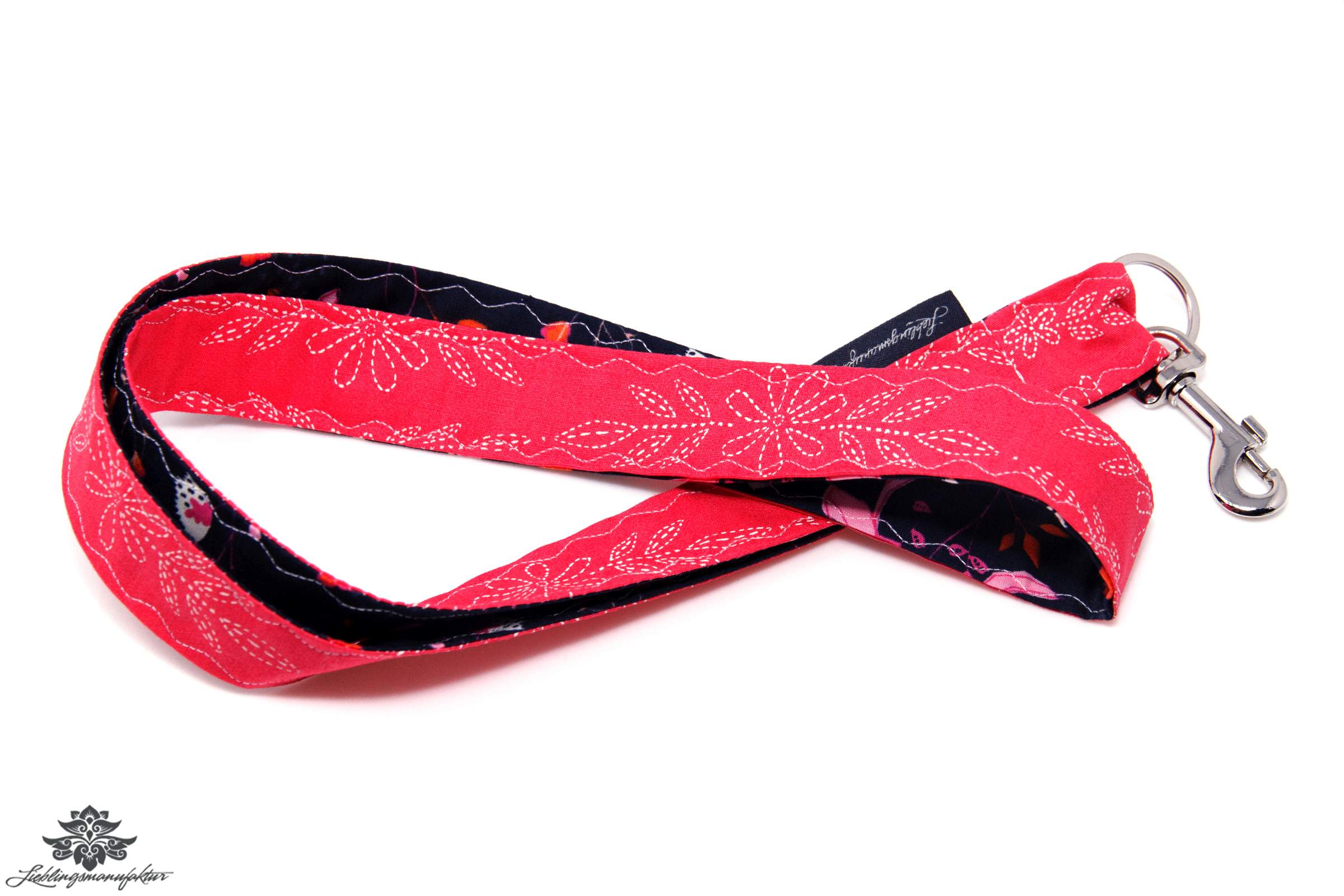 Schlüsselband pink und marineblau