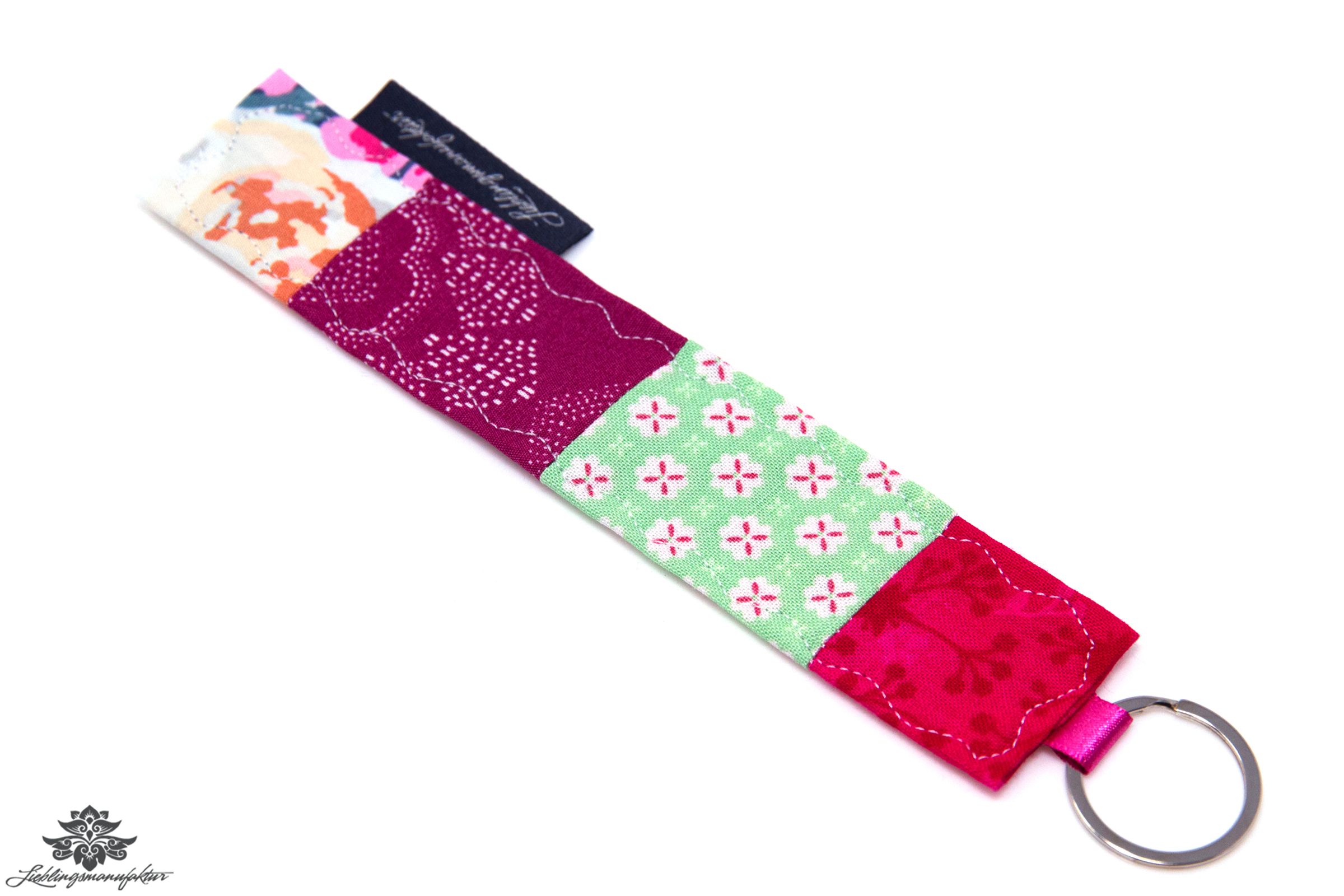 Schlüsselanhänger grün pink