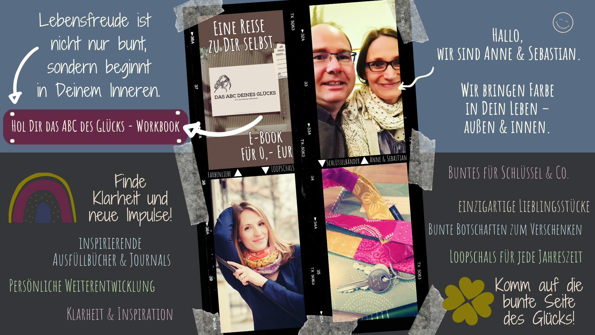 Journals und Ausfüllbücher sowie Bunte Loop Schals Tücher Schlüsselbänder aus der Lieblingsmanufaktur