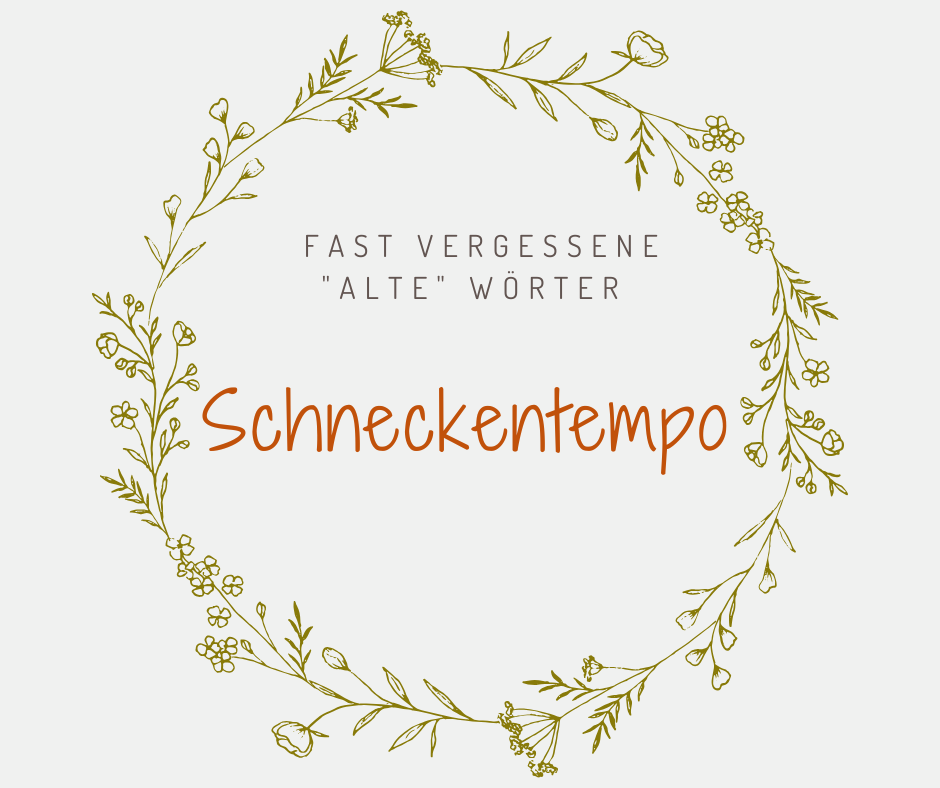 Schöne alte deutsche Wörter Schneckentempo