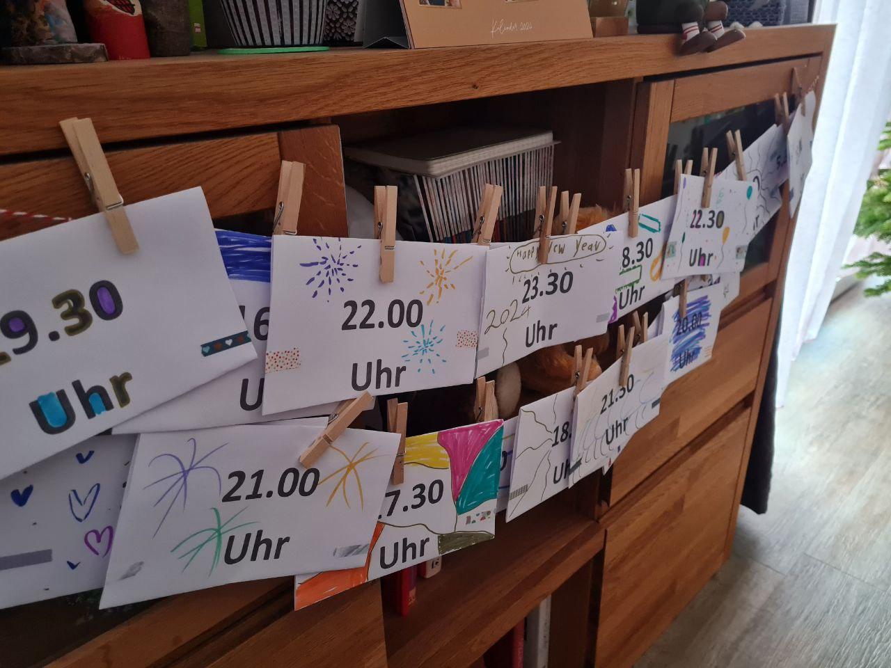 Silvester mit Kindern Girlande