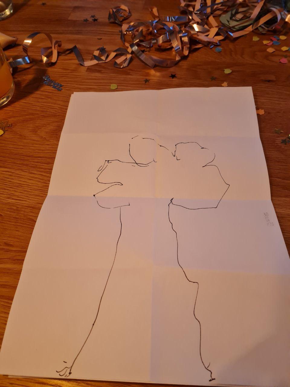 Silvester mit Kindern Malen mit den Füßen